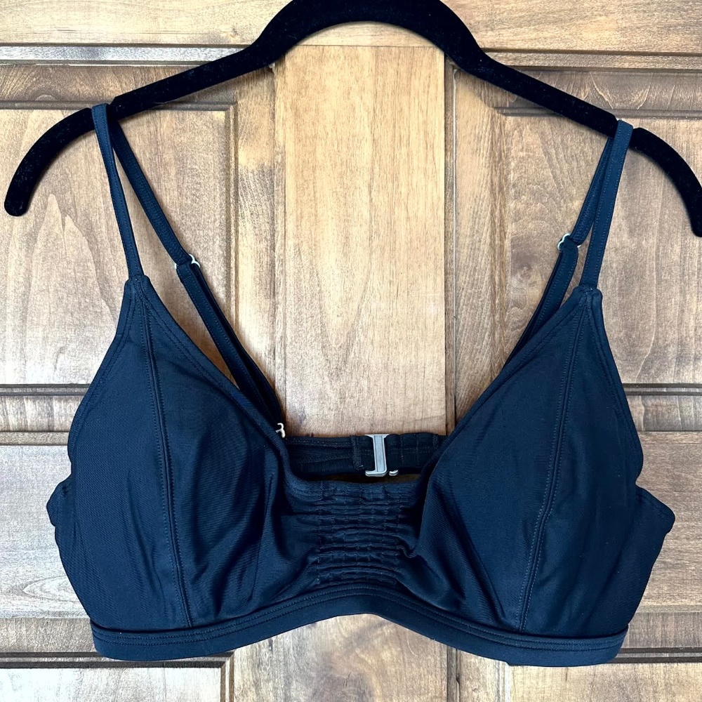 Athleta Black Adjustable Swim Top Bikini 34 B / C